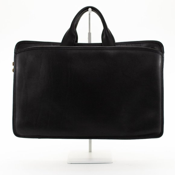 Jack Georges Other - Jack Georges Sleek Stream-Lined Black Leather Briefcase